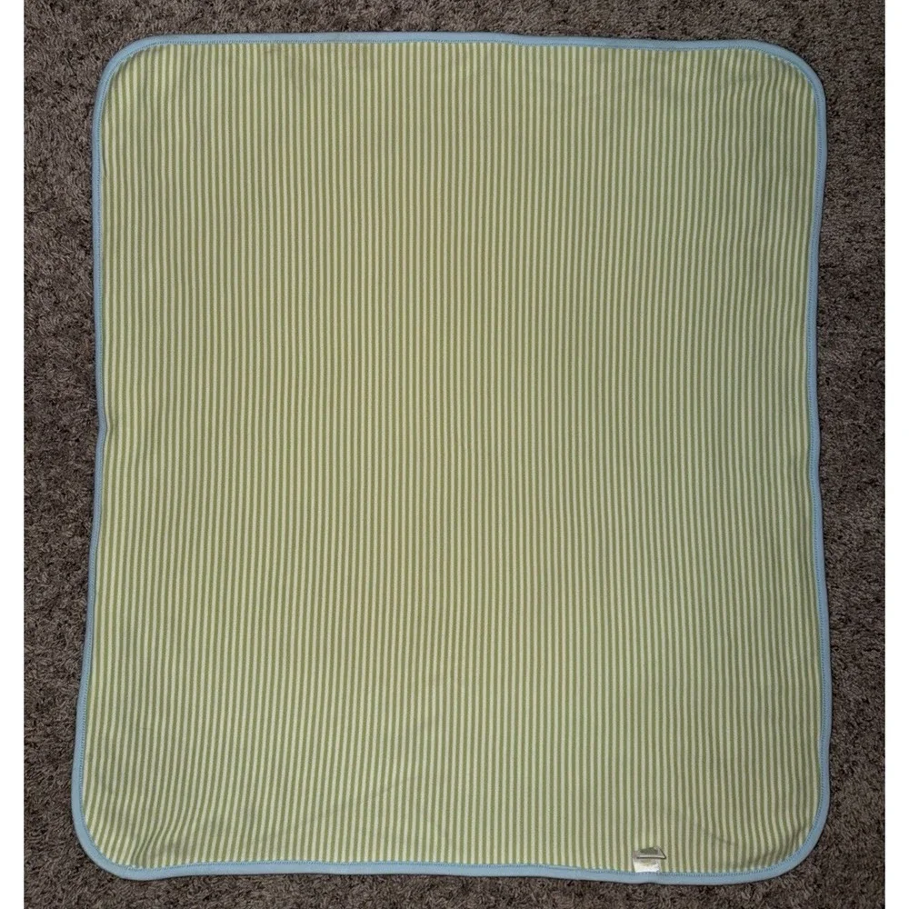notNeutral Baby Striped Receiving Blanket Blue‎ Green Cotton Modern Design